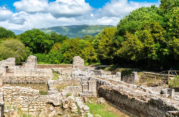 Ruínas da antiga cidade de Butrint na Albânia — Fotografia de Stock