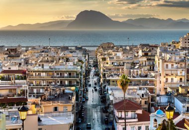 View of Patras town in Greece clipart