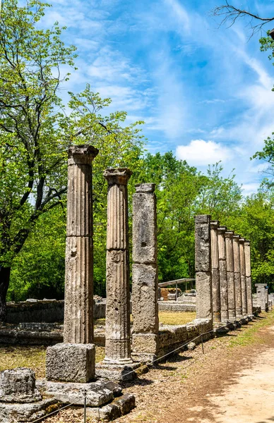 Sítio arqueológico de Olímpia na Grécia — Fotografia de Stock