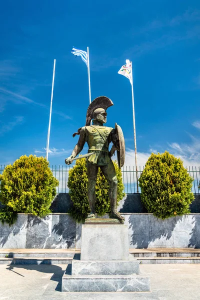 Standbeeld van Leonidas in Sparta, Griekenland — Stockfoto