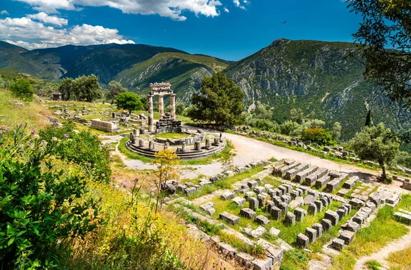 Tempio di Atena Pronaia a Delfi in Grecia — Foto Stock