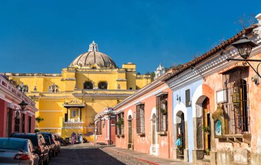 Antigua Guatemala 'da geleneksel evler