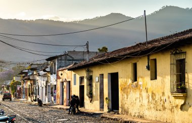 Antigua Guatemala 'da geleneksel evler