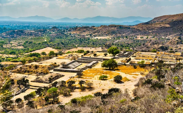 Luftaufnahme der archäologischen Stätte Yagul in Mexiko — Stockfoto