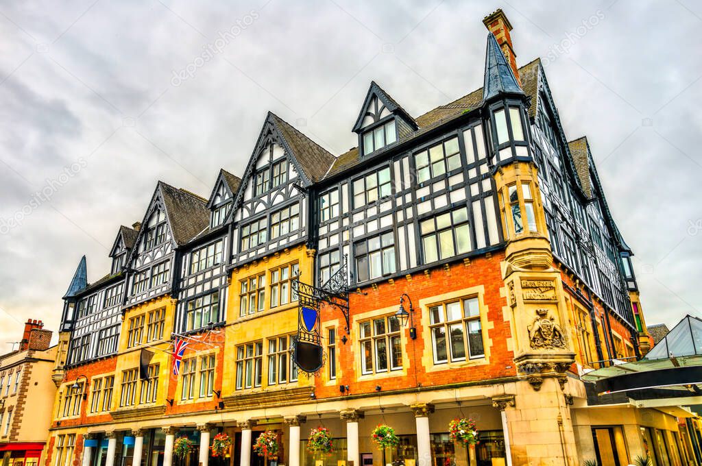 Traditional English houses in Chester, England