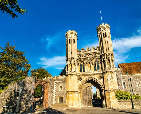 Canterbury, İngiltere 'deki St. Augustine Manastırı' nın Fyndon Kapısı — Stok fotoğraf