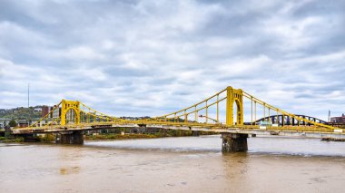 Rachel Carson Köprüsü Pittsburgh, Pennsylvania 'daki Allegheny Nehri' nin karşısında.