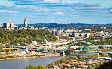 Birmingham Köprüsü Pittsburgh, Pennsylvania 'daki Monongahela Nehri' nin karşısında.