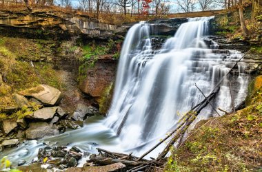 Ohio 'daki Cuyahoga Vadisi Ulusal Parkı' nda Breandywine Falls