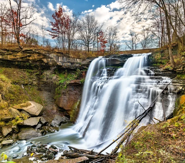Breandywine Falls no Parque Nacional Cuyahoga Valley em Ohio — Fotografia de Stock