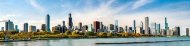 Michigan Gölü 'nden Chicago Skyline