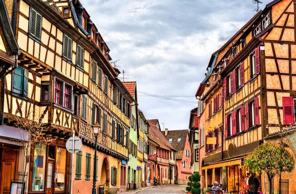 Traditional half-timbered houses in Barr - Alsace, France — Stock Photo, Image