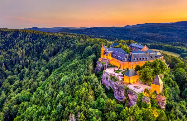 Mont Sainte-Odile Abbey in the Vosges Mountains, França — Fotografia de Stock