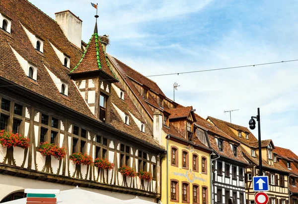 Maisons traditionnelles à colombages à Obernai - Alsace, France — Photo