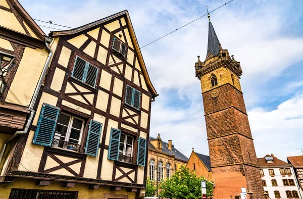 Clock Tower in Obernai - Alsace, France — Stock Photo, Image