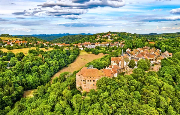 La Petite-Pierre, ein befestigtes Dorf in den Vogesen, Frankreich — Stockfoto