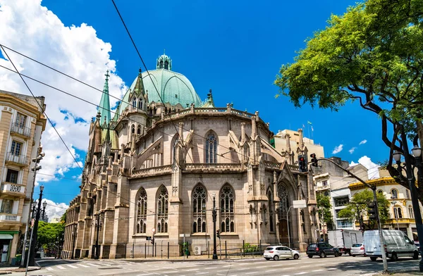 Die Kathedrale von Sao Paulo in Brasilien — Stockfoto