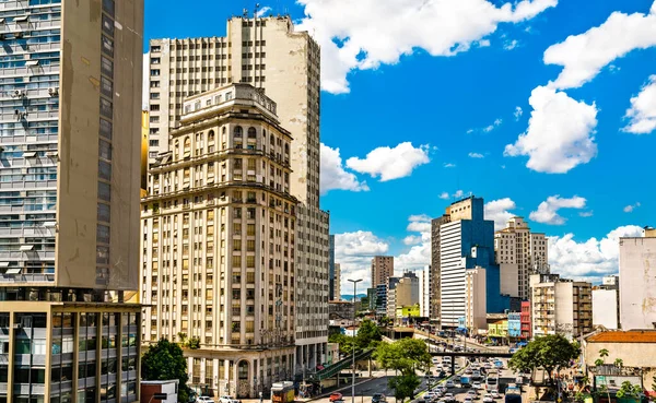 Edifícios no centro de São Paulo, Brasil — Fotografia de Stock