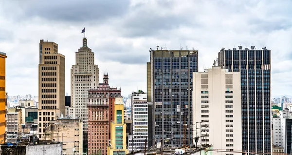 Centrala San Paolo skyline i Brasilien — Stockfoto