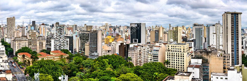 Downtown San Paolo skyline in Brazil