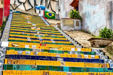 Selaron Merdivenleri, Rio de Janeiro, Brezilya 'da bir dönüm noktası.