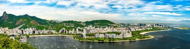 Brezilya, Rio de Janeiro 'nun Flamengo ve Gloria bölgelerinden Panorama
