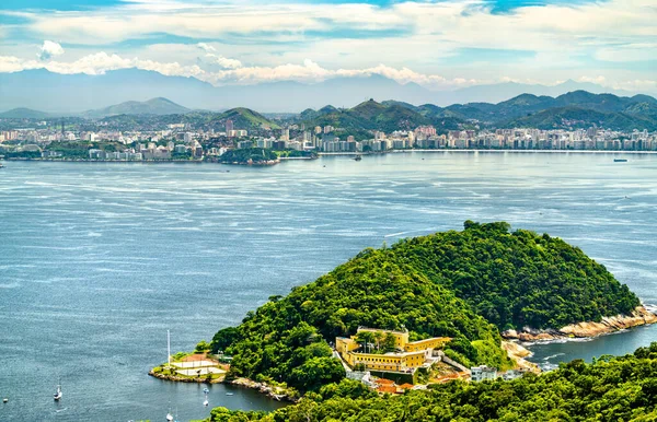 Vue aérienne de la forteresse de Sao Joao à Rio de Janeiro, Brésil — Photo