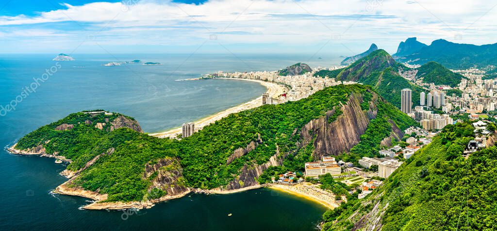 View of Copacabana and Botafogo in Rio de Janeiro, Brazil