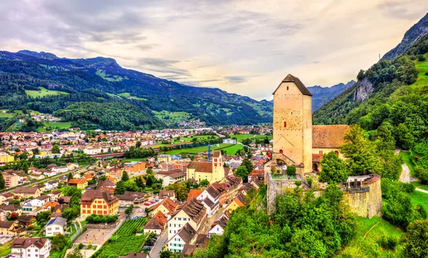 瑞士的萨尔根城堡 — 图库照片