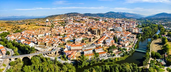 Aerial panorama of Plasencia in Spain — Stock Photo, Image