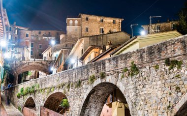 Perugia, İtalya 'da ortaçağ su kemeri