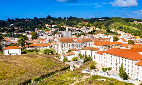 Aerial view of the Alcobaca Monastery in Portugal — Stock Photo, Image