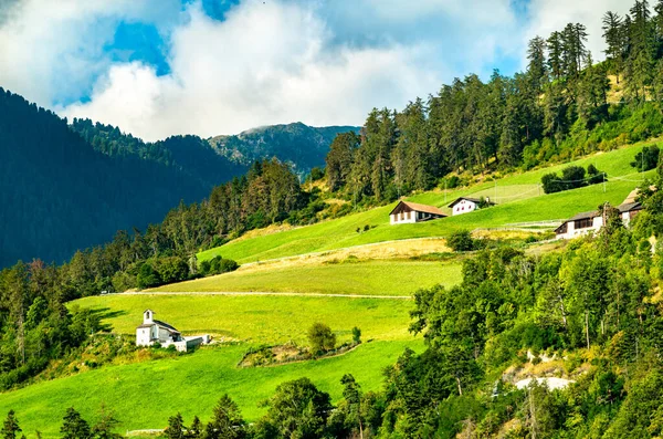 St. Stefan Chapel bij Marienberg Abdij in Zuid-Tirol, Italië — Stockfoto