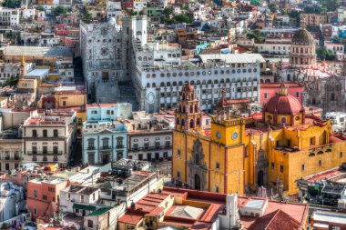 Guanajuato, Meksika'nın havadan görünümü
