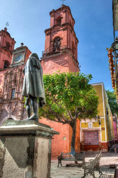 Kerk Standbeeld Guanajuato Mexico — Stockfoto