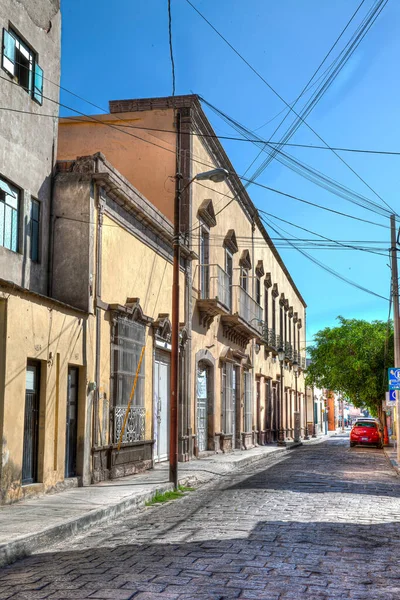 Οδός Σκηνή Και Καλώδια Του San Luis Potosi Μεξικό — Φωτογραφία Αρχείου