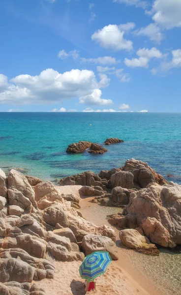Idyllic Little Beach Costa Brava Tossa Mar Mediterranean Sea Catalonia — Stock Photo, Image