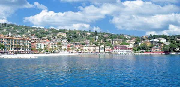 Panoramik Görünümü Santa Margherita Ligure Adlı Talyan Rivierası Portofino Liguria — Stok fotoğraf