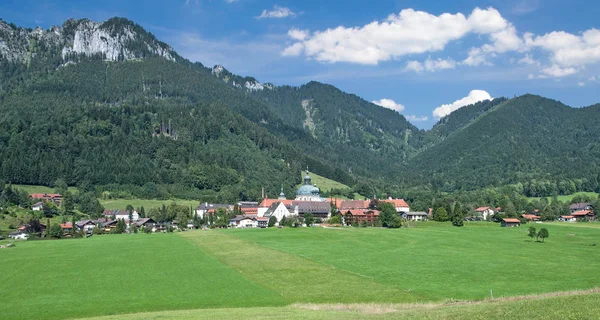 Village Ettal Famous Ettal Abbey Upper Bavaria Germany — Stock Photo, Image