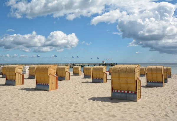 Plaża Molo Dahme Morzu Bałtyckim Schleswig Holstein Niemcy — Zdjęcie stockowe