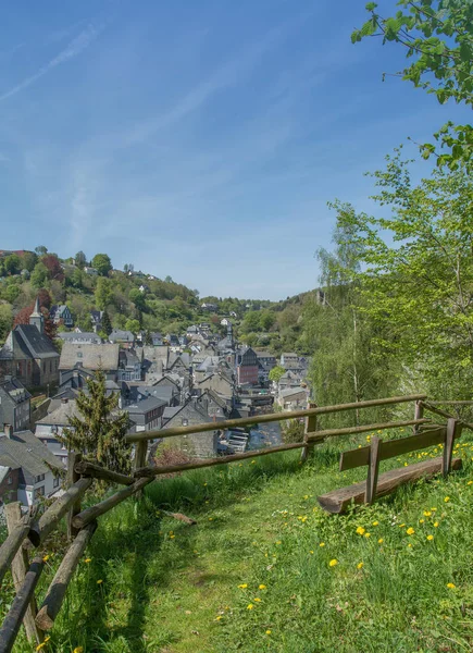 Idyllic Village Monschau Eifel Észak Rajna Vesztfália Németország — Stock Fotó