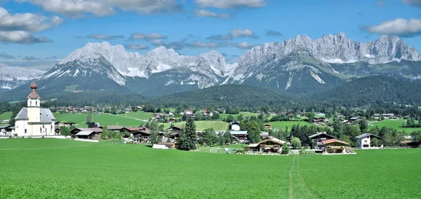 Idílica Vila Going Wilden Kaiser Tirol Áustria — Fotografia de Stock