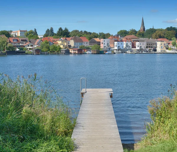 Miasto Malchow Nazwie Inselstadt Malchow Meklemburgii Lake District Zachodnich Meklemburgia — Zdjęcie stockowe
