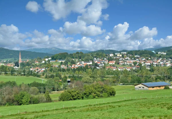 Village Zwiesel Dans Forêt Bavaroise Basse Bavière Allemagne — Photo