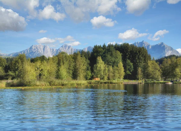 Lake Schwarzsee Kitzbuehel Tirol Austria — Stock Photo, Image