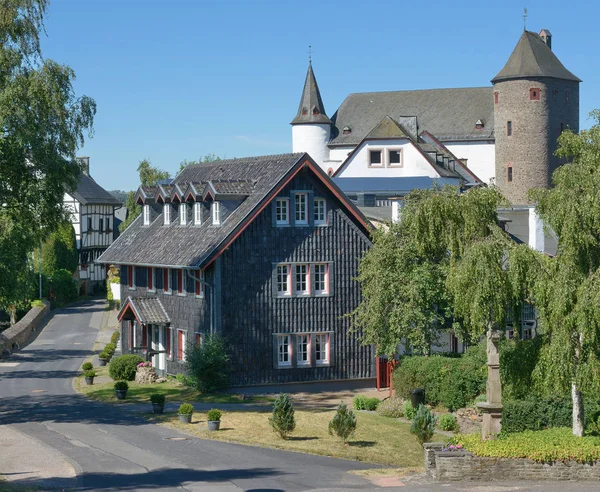 Idilliaco Villaggio Wildenburg Nella Regione Eifel Vicino Hellenthal Renania Settentrionale — Foto Stock