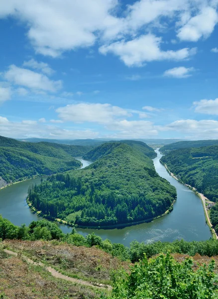 Saar River Bow Called Saarschleife Mettlach Saarland Region Germany — Stock Photo, Image