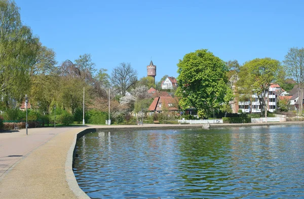 Promenade Eutin Lake Grosser Eutiner See Holstein Switzerland Region Schleswig — Stock Photo, Image