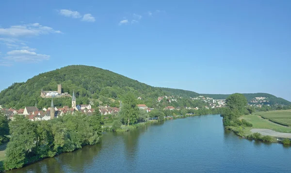 Village Gemuenden Main River Main Spessart Region Baviera Alemanha — Fotografia de Stock