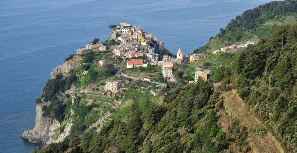 Dorp Van Corniglia Cinque Terre Aan Italiaanse Rivièra Middellandse Zee — Stockfoto